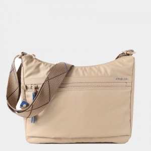 Bolsa De Hombro Hedgren Harper's Rfid Mujer Beige | PUE1934KQ