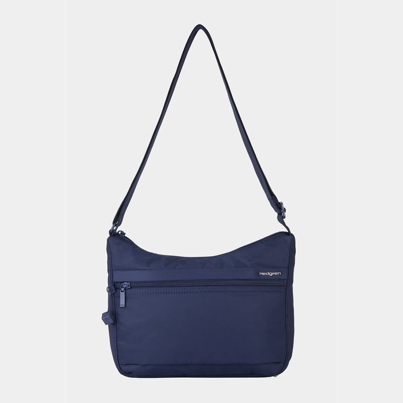 Bolsa De Hombro Hedgren Harper's Rfid Mujer Azules Oscuro | GNA10053ZJ