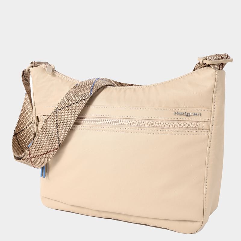 Bolsa De Hombro Hedgren Harper's Rfid Mujer Beige | PUE1934KQ