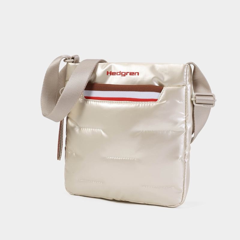 Bolsas Hombro Hedgren Cushy Mujer Beige | DUB5280NK