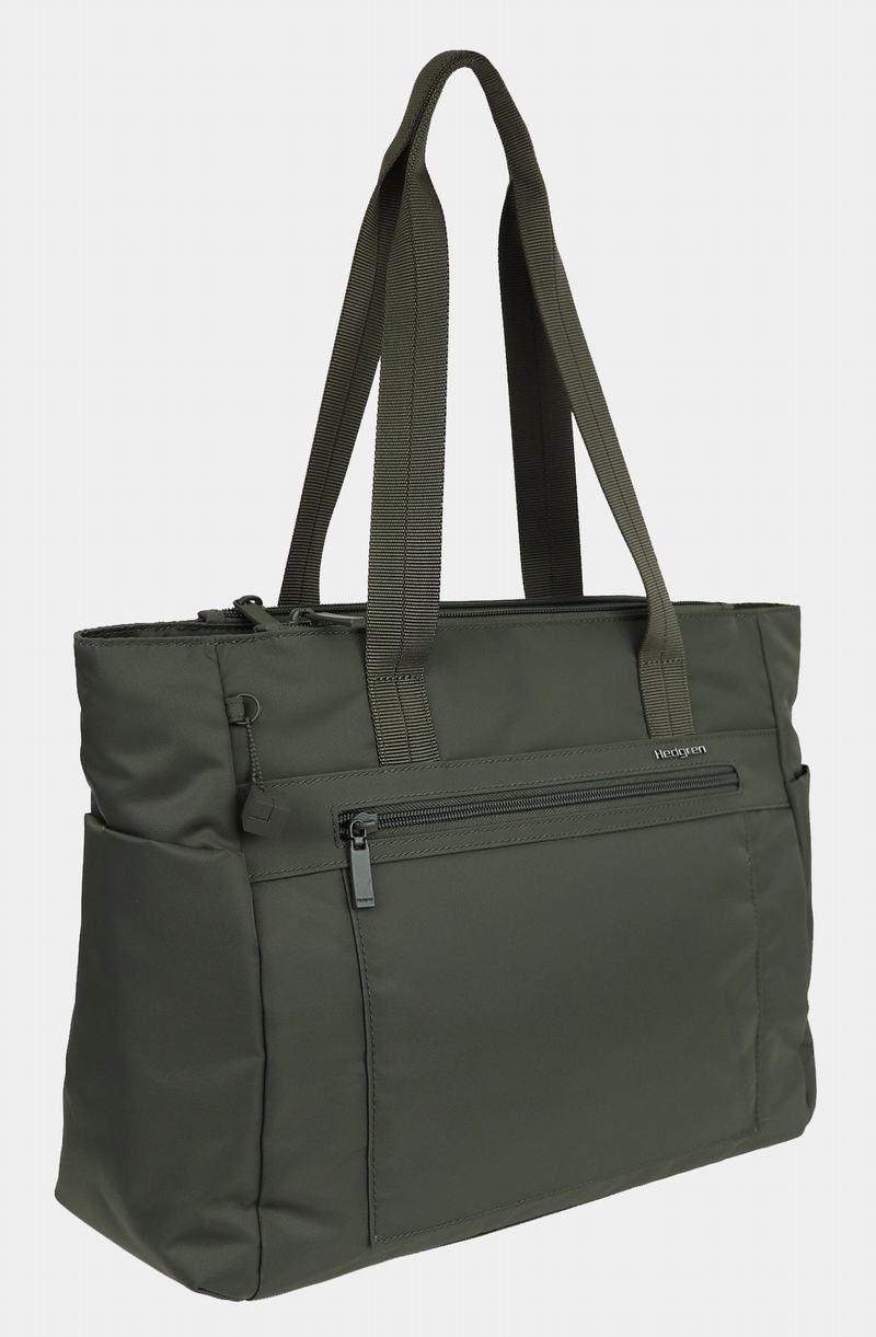 Bolso Tote Hedgren Achiever Mujer Verde Oscuro | CIV686QR