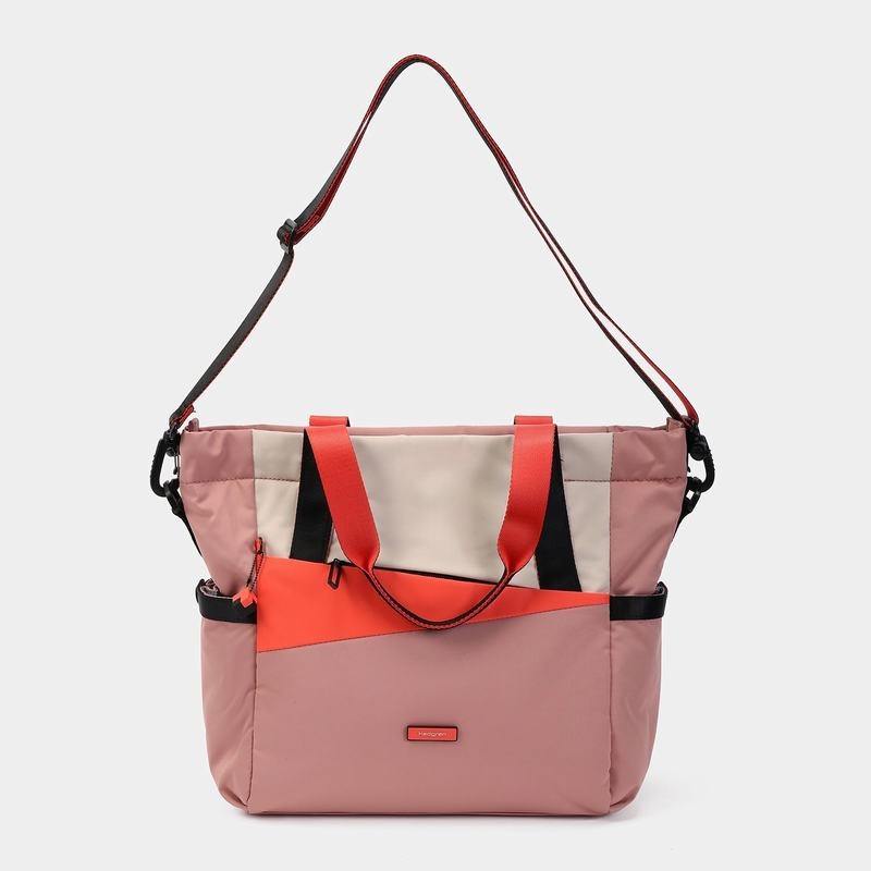 Bolso Tote Hedgren Galactic Mujer Rosas Naranjas | MQW3131QA