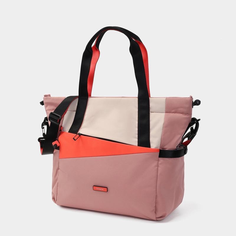 Bolso Tote Hedgren Galactic Mujer Rosas Naranjas | MQW3131QA