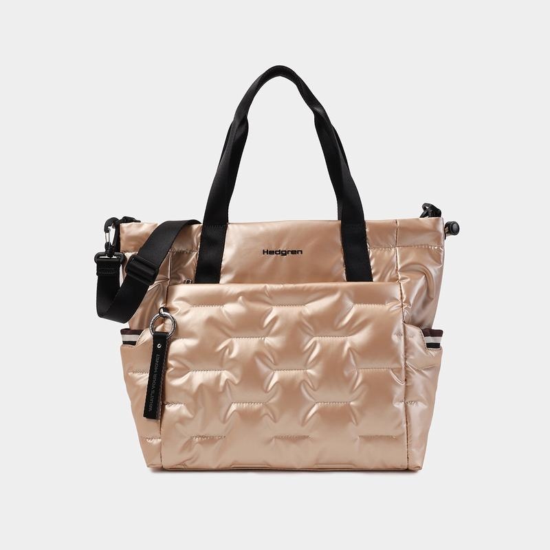 Bolso Tote Hedgren Puffer Mujer Beige | TAC513LS