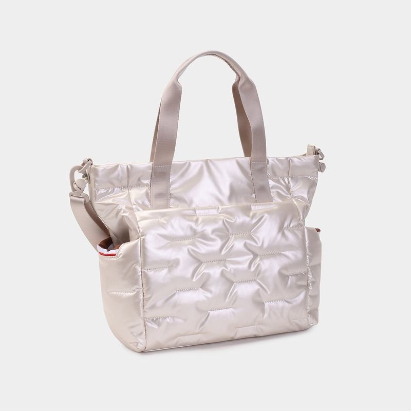 Bolso Tote Hedgren Puffer Mujer Blancas Beige | PXB2694ER