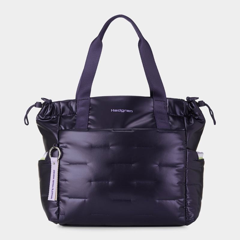 Bolso Tote Hedgren Puffer Mujer Moradas Azules Oscuro | LGL5145KI