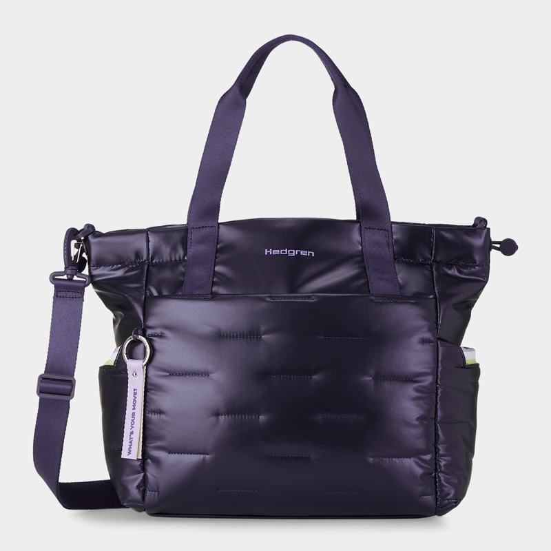 Bolso Tote Hedgren Puffer Mujer Moradas Azules Oscuro | LGL5145KI