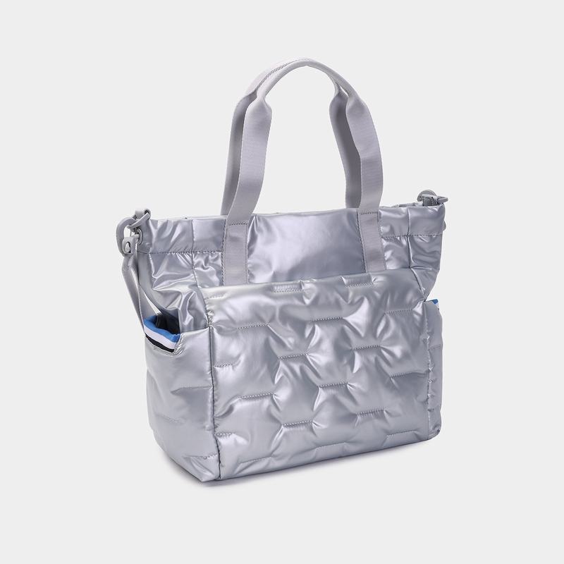 Bolso Tote Hedgren Puffer Mujer Plateadas Azules | RBG8863GE