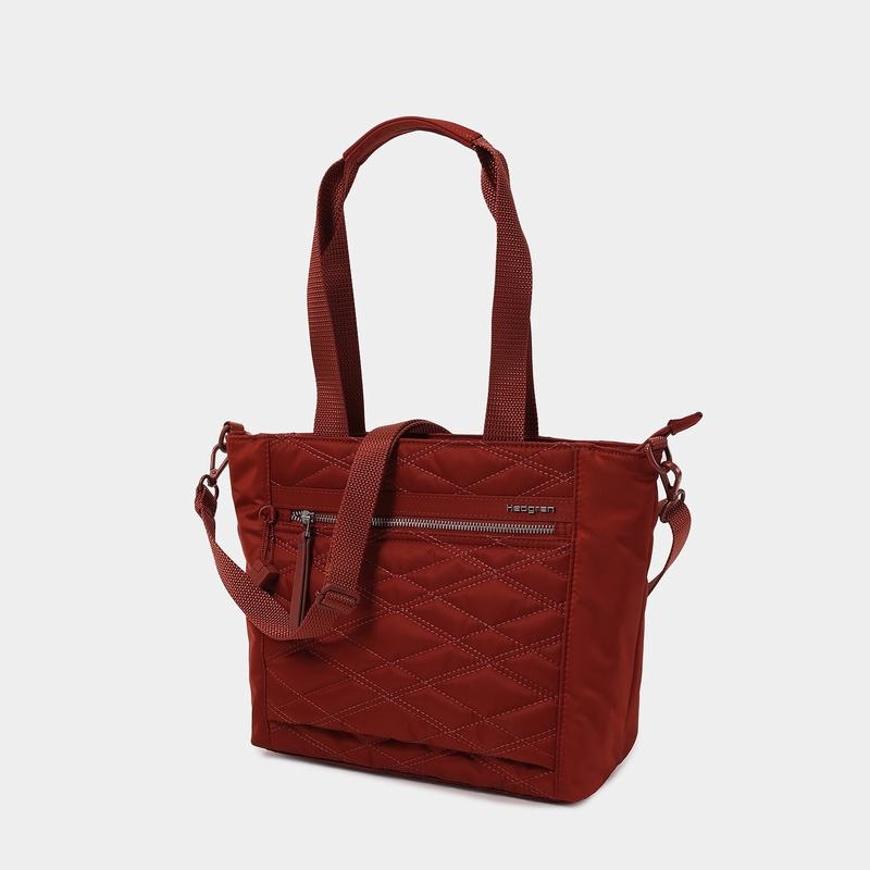 Bolso Tote Hedgren Zoe Medium Rfid Mujer Rojas Marrones | SNR2861YU